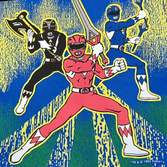 Vintage 1993 Power Rangers Slumber Mate Adjustable Shoulder Strap Bag - Picture 2 of 6